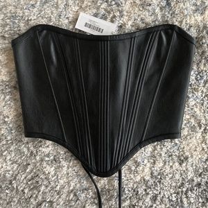 LBV Vegan Leather Corset Top